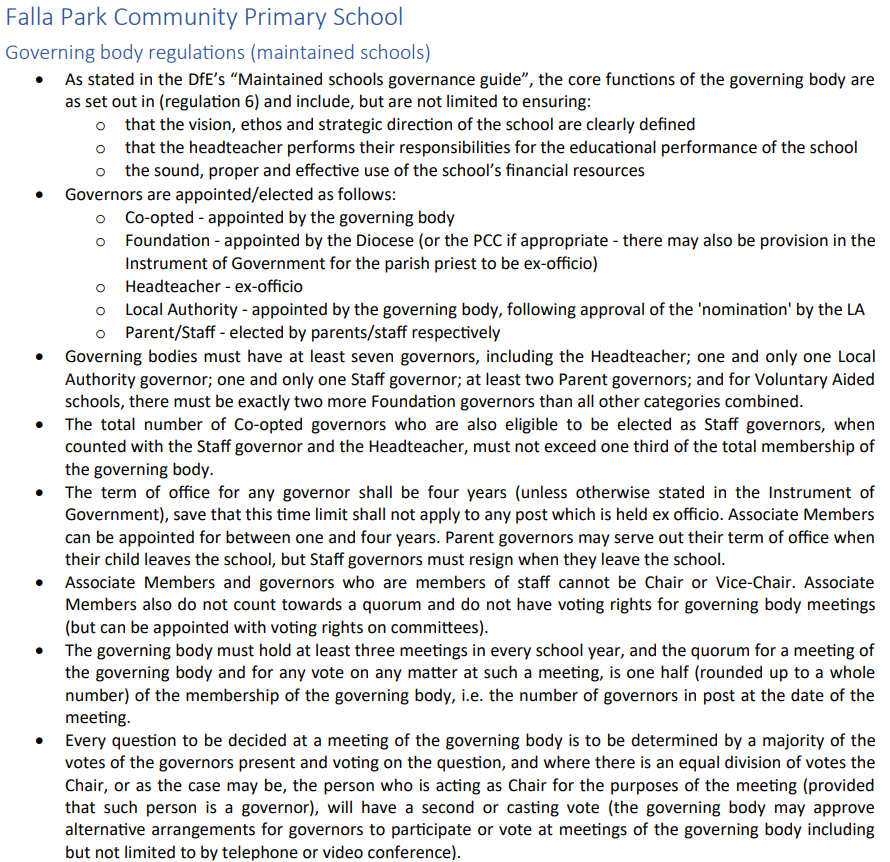 Governing Body Regulations image